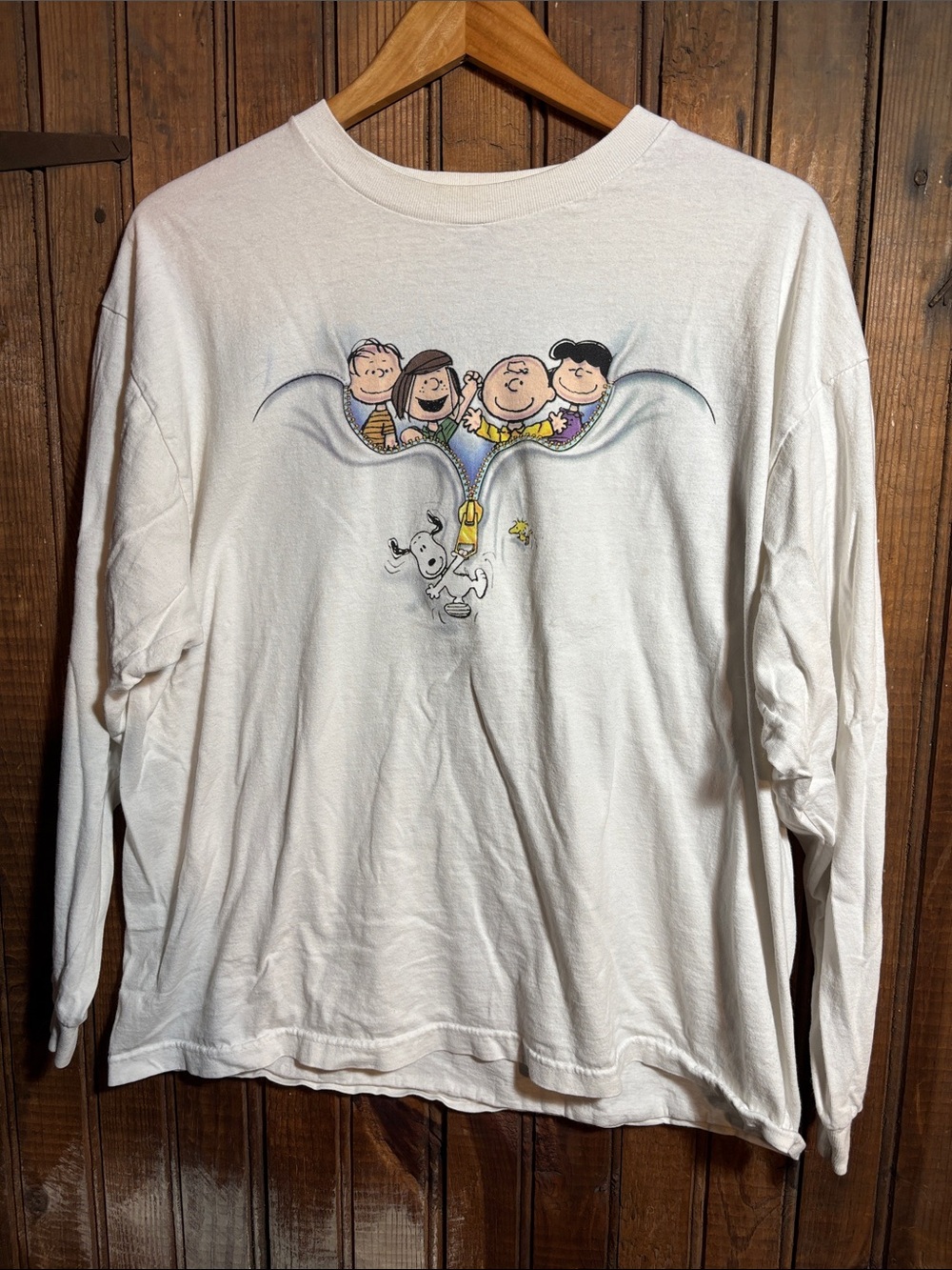 White Long-Sleeve Graphic Shirt - Peanuts Characters